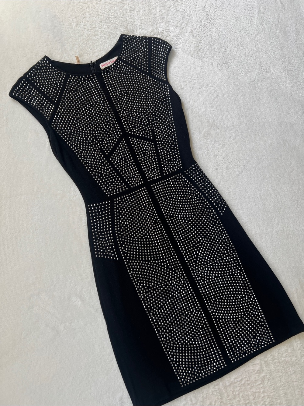 Rebecca Taylor Black Studded Mini Dress